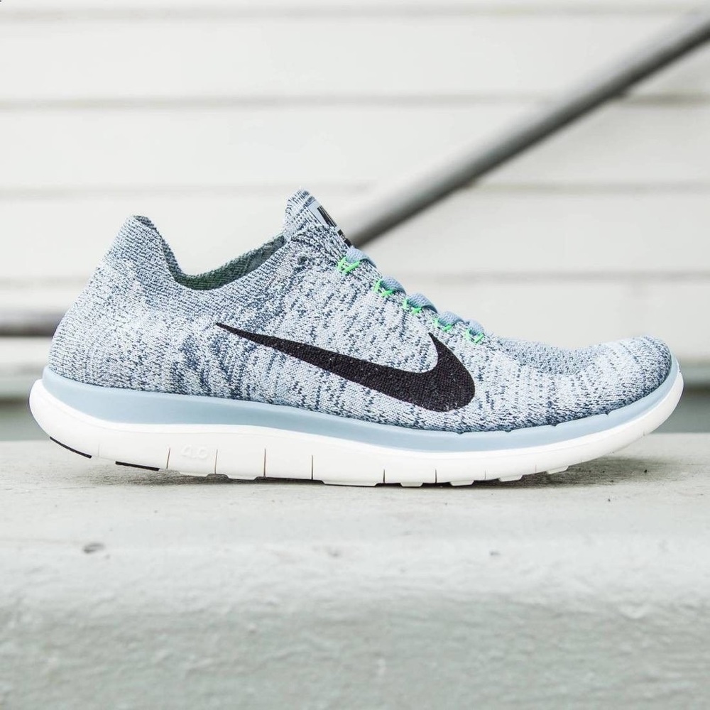 Nike Free Flyknit 4.0 Run shoe grey/grey blue 10